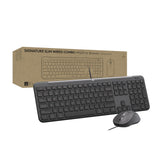 Logitech Signature Slim Wired Combo MK625 for Business, Optical Wired