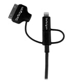 StarTech.com 1m 3 ft Black Apple 8-pin Lightning or 30-pin Dock Connec