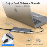 ADAPTATEUR MULTIPORTS USB-C 4K 100W PD AVEC CHARGE DIRECTE 3X USB-A