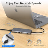 ADAPTATEUR MULTIPORTS USB-C 4K 100W PD AVEC CHARGE DIRECTE 3X USB-A