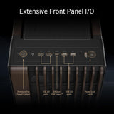 ASUS ProArt PA602 Wood Edition Modern Black E-ATX Mid-Tower Case with