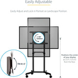 Startech Mobile TV Cart for 37-70in TVs w/Shelf Storage