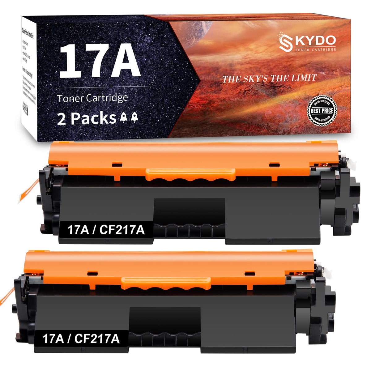 [Latest Chip] CF217A 17A Black Toner Cartridge Replacement for HP 17A