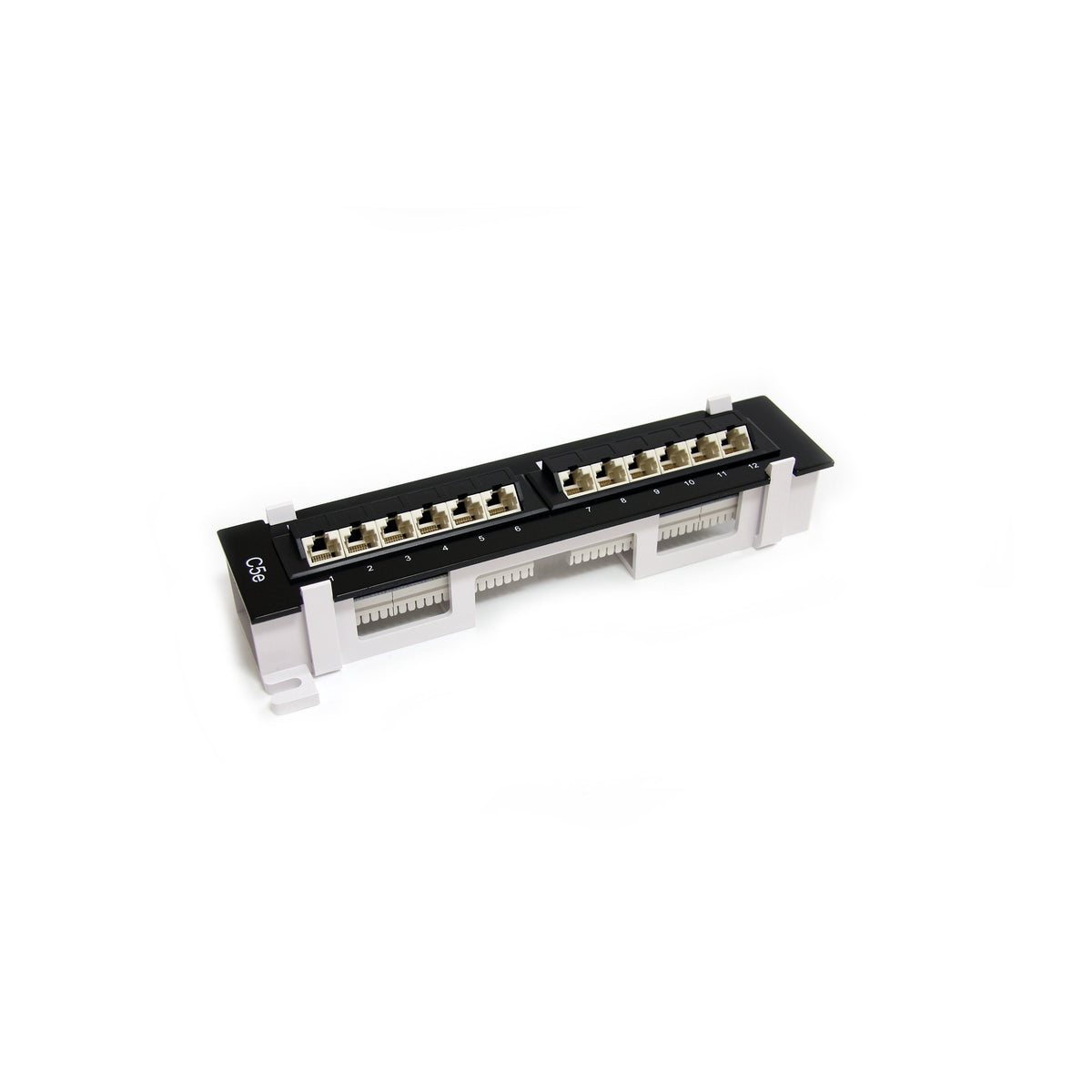StarTech.com PANEL4512 1U 12-Port Rackmount Cat5e 110 Patch Panel, 45