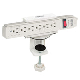 Tripp Lite Power Strip Holder, Desk Clamp Power Strip Mount, Surge Pow