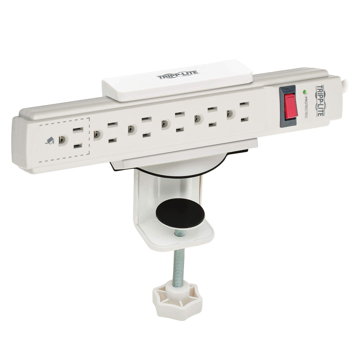 Tripp Lite Power Strip Holder, Desk Clamp Power Strip Mount, Surge Pow
