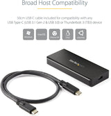 StarTech.com USB-C 10Gbps M.2 NVMe PCIe SSD Enclosure - Rugged Aluminu