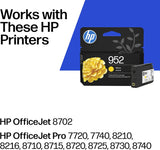 Original HP 952 Yellow Ink Cartridge, Works with HP OfficeJet 8702, H