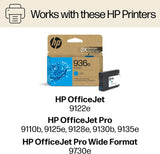 Cartouche d'encre cyan originale HP 936e EvoMore XL cyan