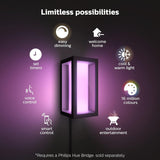 Philips Hue Impress Outdoor Smart Wall Light, Black - 16W, White and C