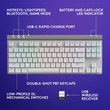 Logitech G515 Lightspeed TKL Clavier de jeu sans fil (Tactile) - Blanc