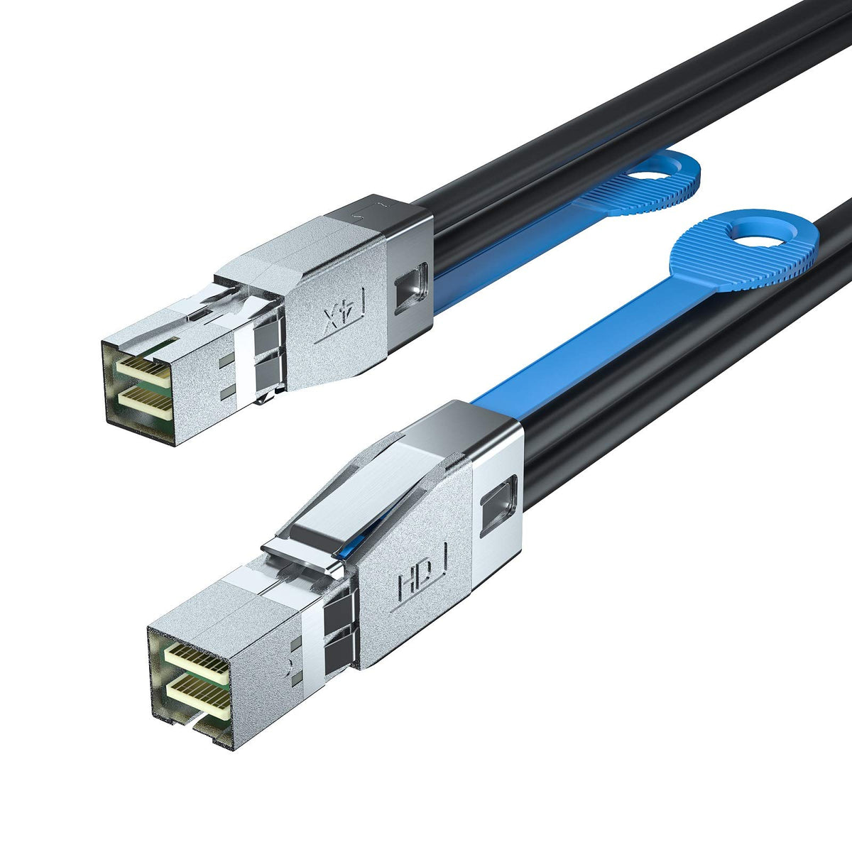 10Gtek 12G External Mini SAS HD SFF-8644 to SFF-8644 Cable, 2-m(6.6ft)