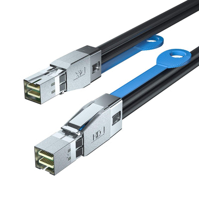10Gtek 12G External Mini SAS HD SFF-8644 to SFF-8644 Cable, 2-m(6.6ft)