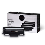 Lot de 3 toners noirs de remplacement TN450 TN-450 pour Brother