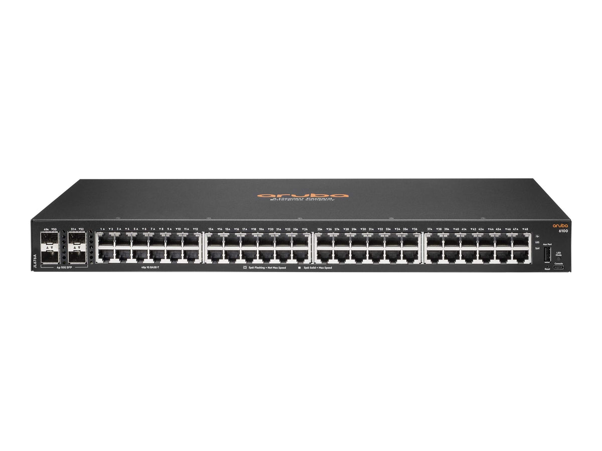 Aruba a Hewlett Packard Enterprise 6100 48G 4SFP+ Switch - JL676A#ABA