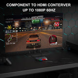 Portta Component to HDMI Converter, YPbPr RGB + R/L Audio to HDMI v1.3