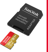 SanDisk 64GB Extreme microSDXC UHS-I Memory Card with Adapter - C10, U