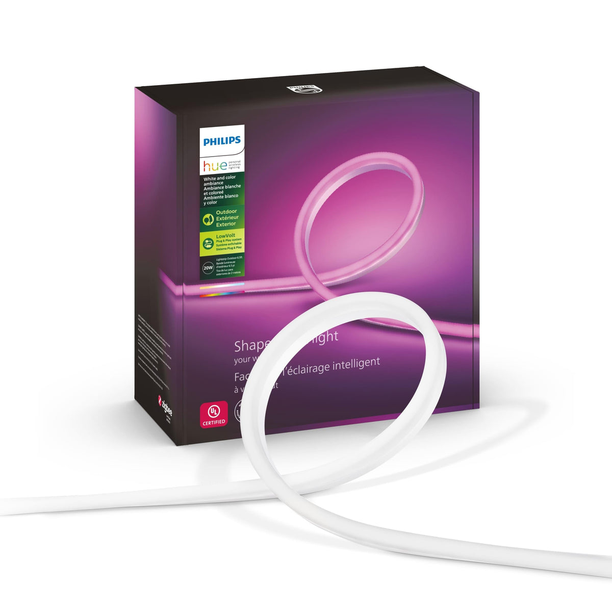 Philips Hue Outdoor 7-Foot Smart LED Light Strip - White & Color Ambia