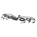 StarTech.com 2-Port Dual-Monitor DisplayPort Cable KVM Switch, 4K 60Hz
