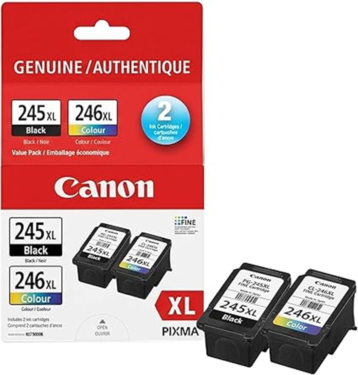 Pack économique de cartouches d'encre Canon PG-245XL/CL-246XL