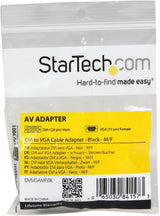 StarTech.com DVI to VGA Cable Adapter - Black - M/F - DVI-I to VGA Con