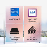 ASUS ExpertCenter D701 Desktop, Intel Core i7, 16GB DDR5 RAM, 512GB SS
