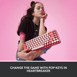 Logitech POP Keys Mechanical Wireless Keyboard with Customizable Emoji