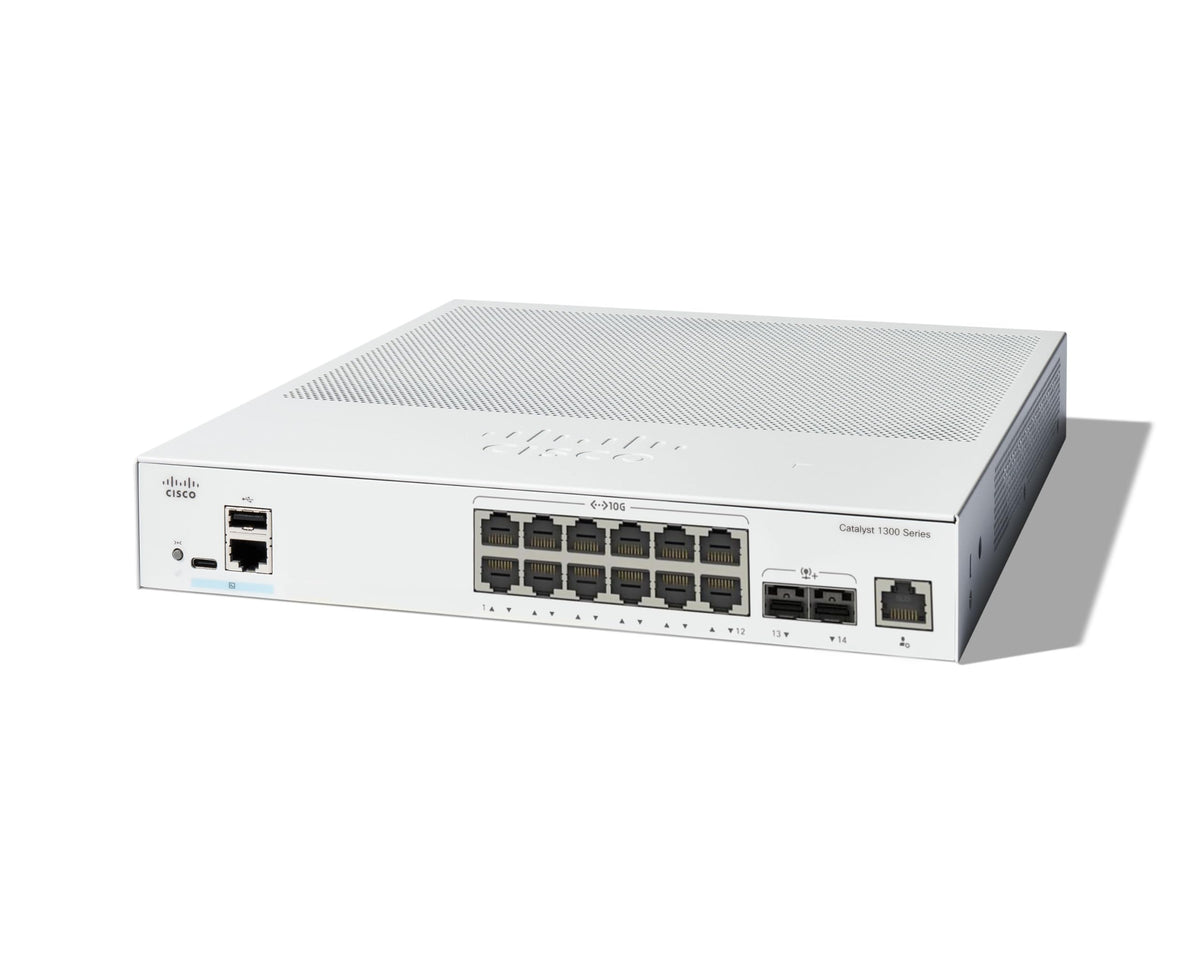 Cisco Catalyst 1300-12XT-2X Managed Switch, 12 Port 10G Copper, 2x10GE