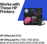 Cartouche d'encre magenta HP 952 authentique, compatible avec HP OfficeJet 8702