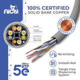 StarTech BULK CAT 5E Ethernet Cable - 1000 FT. - Solid - Plenum CMP - Blue - TAA Compliant