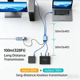 2-TO-1 RJ45 SPLITTER CABLE ADAPTER - F/M