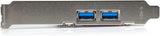 StarTech.com 4-Port PCI Express USB 3.0 Card SATA Power PEXUSB3S2EI
