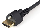 StarTech.com Câble HDMI avec vis de verrouillage 2 m (6 pi) - 4K 60 Hz HDR - Haut