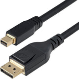 StarTech 10FT (3M) Mini Displayport to Displayport 1.4 Cable - 8K 60HZ/4K 120HZ HBR3 HDR, UHD MDP to DP 1.4 Cord, Ultra HD Monitor/Video Cable