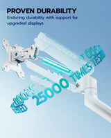 ARES WING Heavy Duty Single Monitor Arm - Fully Adjustable Monitor Mou
