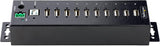 StarTech.com 10-Port Industrial USB 2.0 Hub, Rugged USB Hub w/ESD Leve