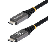 Câble USB4 StarTech de 45 cm (1,5 pi), 80 Gbit/s, certifié USB-IF, 240 W PD, 8K 120 Hz/4K 240 Hz DP2.1 DP80, compatible Thunderbolt 4 – USB-C noir