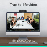 Webcam Logitech C925-E, appels vidéo HD 1080p/30 ips, correction de la lumière