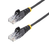StarTech.com 6 in CAT6 Cable - Slim CAT6 Patch Cord - Black Snagless R