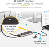 StarTech.com USB-C to Dual-HDMI Adapter, USB-C/A to 2X HDMI, 4K 60Hz