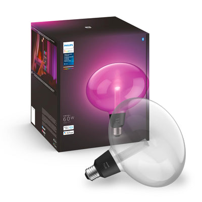 Philips Hue Lightguide Ellipse Smart LED Bulb – Handblown Glass - Colo