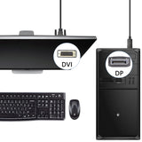 XMSJSIY Displayport to DVI Adapter Cable,High Speed DP Cord to DVI 24+