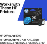Original HP 952 Cyan Ink Cartridge, Works with HP OfficeJet 8702, HP