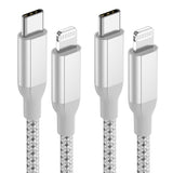 Câble USB C vers Lightning 3 pieds, lot de 2 [Certifié MFI] USB-C vers Ligh pour Apple