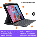 Logitech iPad (7th,8th and 9th Generation) Keyboard Case | Slim Folio