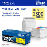 Brother Original TN229XLY High-Yield Yellow Toner Cartridge, Higher Yi