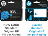 HP 936 Cyan Original Ink Cartridge Large Cyan