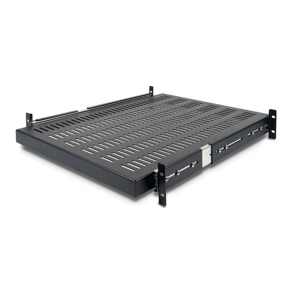 Startech 2U 22in Fixed Vented Rack Mount Shelf - Black