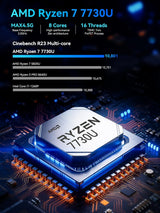 GMKtec M5 Ultra Mini PC de jeu AMD Ryzen 7 7730U (mise à niveau 7430U/ 5825