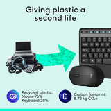 Logitech MK345 Wireless Combo Full-Sized Keyboard with Palm Rest and C